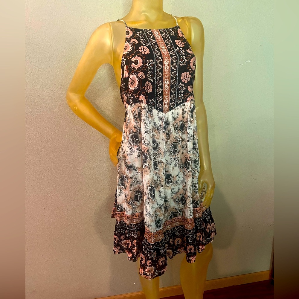 Free People Floral Open Back Sundress Mini